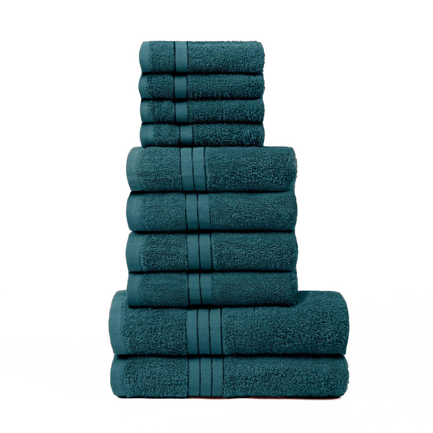 Luxury Soft 10 Piece 100% Cotton Towel Bale Set Face Hand Bath Bathroom Towels