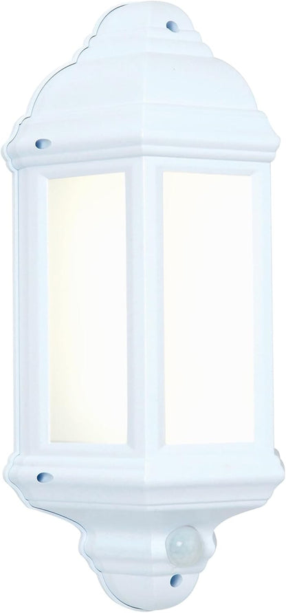 National Lighting HALBURY LED Outdoor 7W Outdoor Garden LED White Half Wall Lant