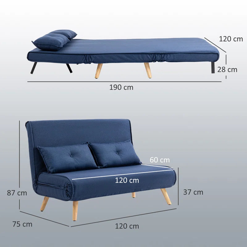 120Cm Armless Sofa Bed