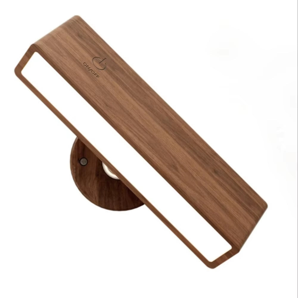 Rechargeable LED Wall Sconce – Cordless Wooden Light for Cozy Modern Spaces