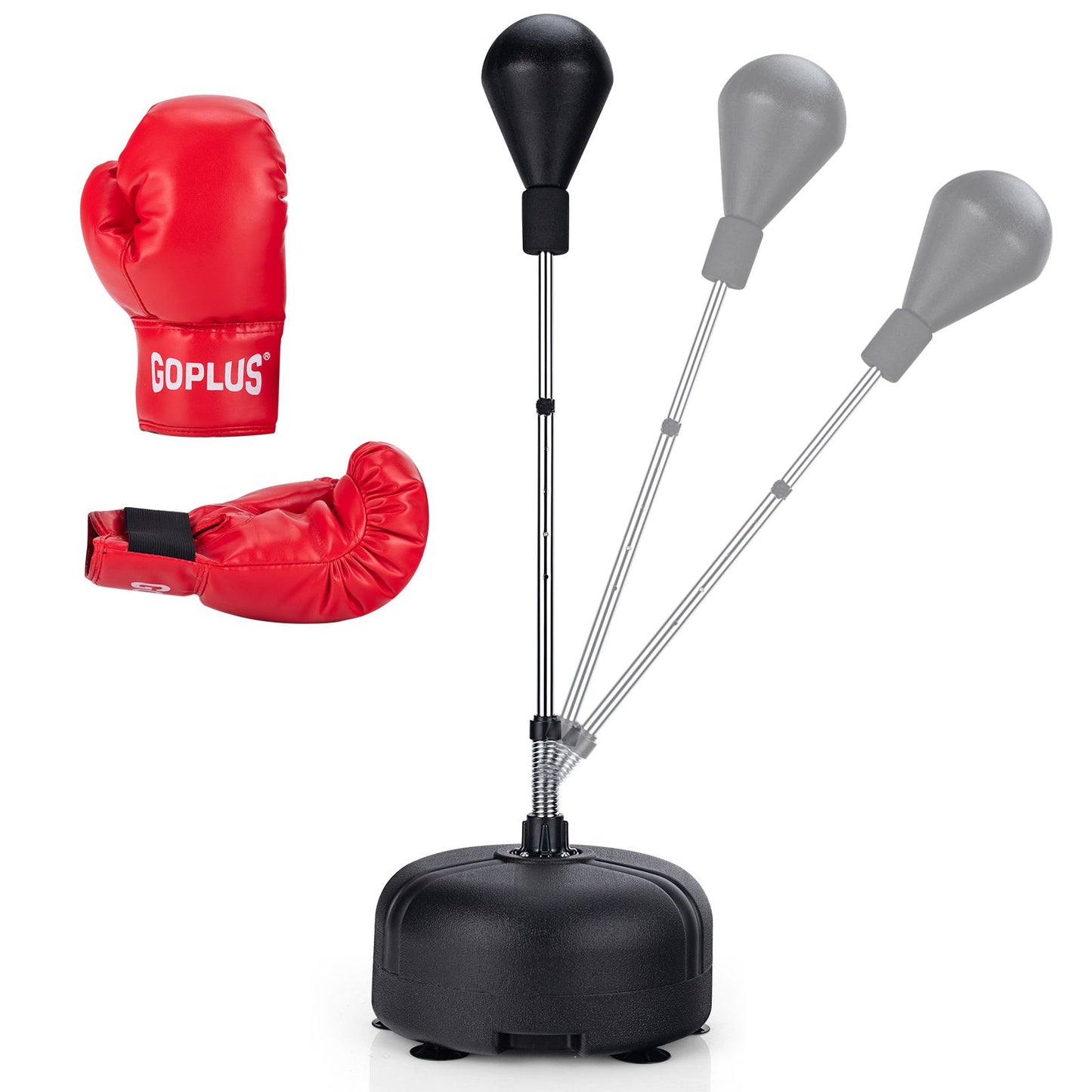 Punching Bag with Stand and Gloves