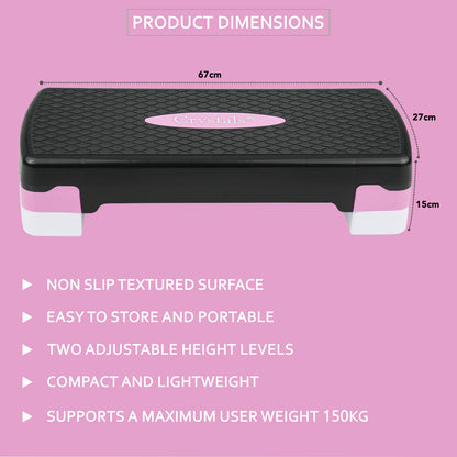 Aerobic Stepper Yoga Step Board Gym Fitness Exercise Cardio Adjustable Blocks