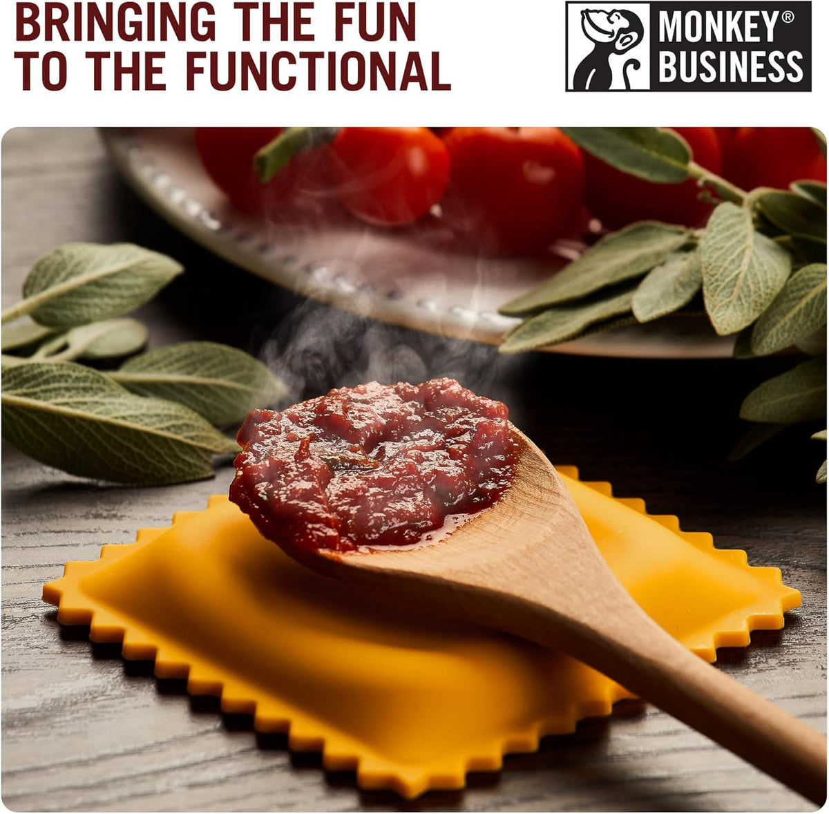 Ravioli-Shaped Spoon Rest | Spoon Rest for Kitchen Counter | Cool Kitchen Gadgets & Cute Kitchen Accessories | from a Collection of Different Pasta-Shaped Unique Kitchen Gadgets