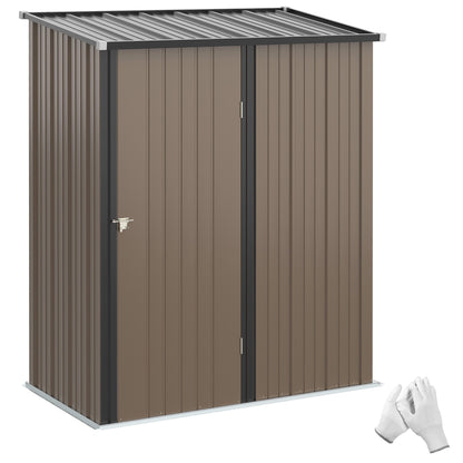 Outdoor Storage Shed Steel Garden Shed W/ Lockable Door for Garden