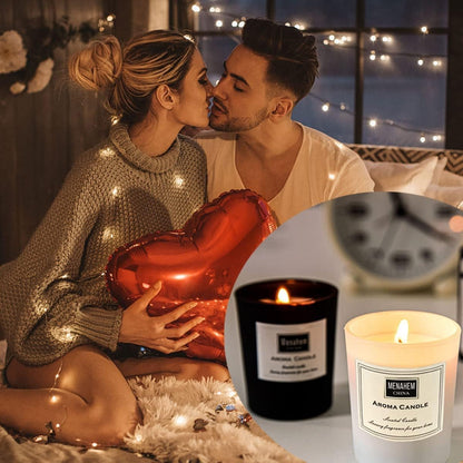 Aromatherapy Candles for Valentine, Christmas, Essential Oil Aromatherapy Candle, Long Burning Soy Candle, Scented Candles with Gift Box for Sleep Massage Spa, Gift & Home Supplys