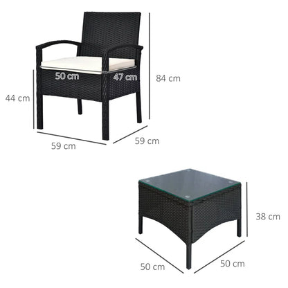 Rossford 2 Seater Rattan Conversation Set