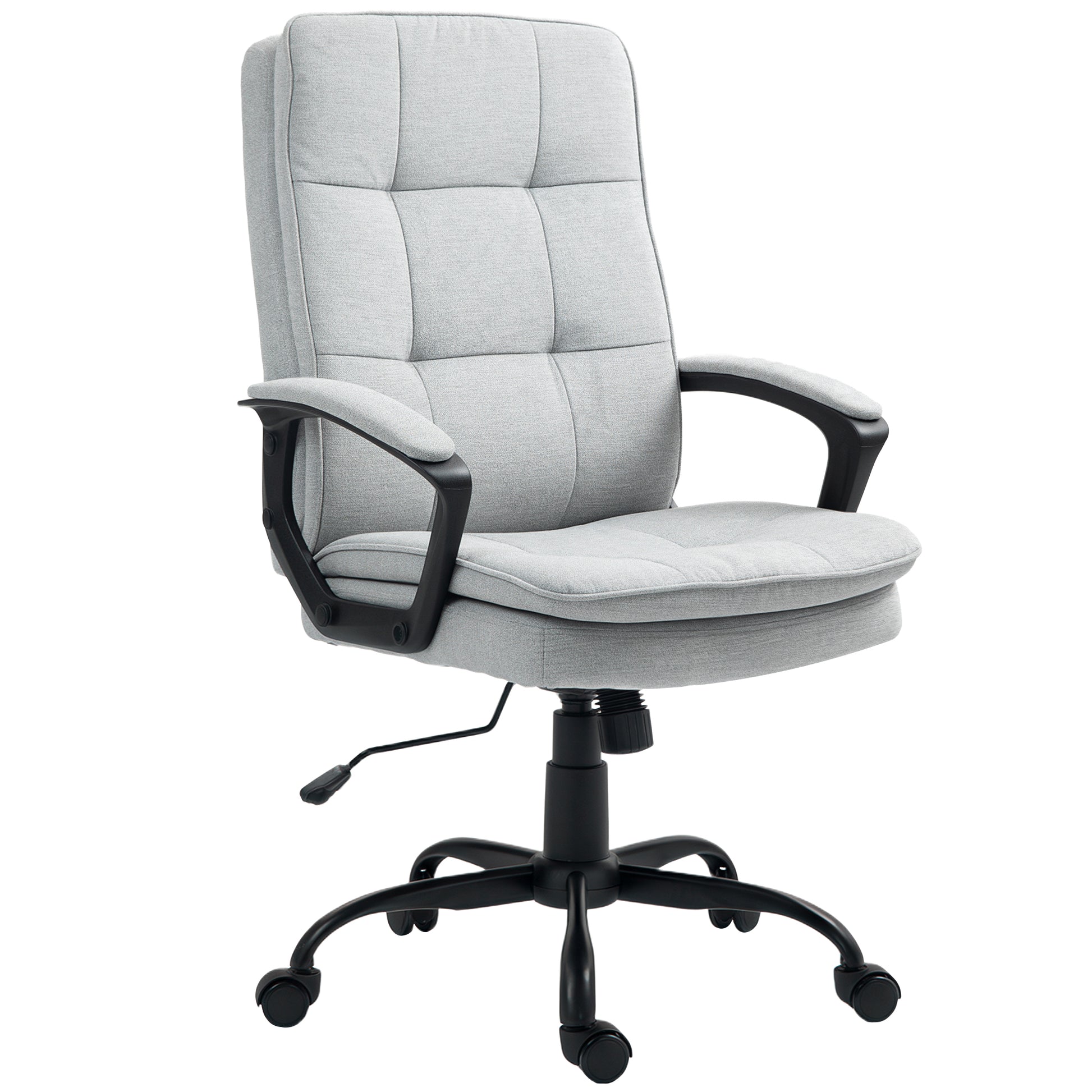 Office Chair with Dual-Layer Padding, Fabric Computer Desk Chair for Home Office