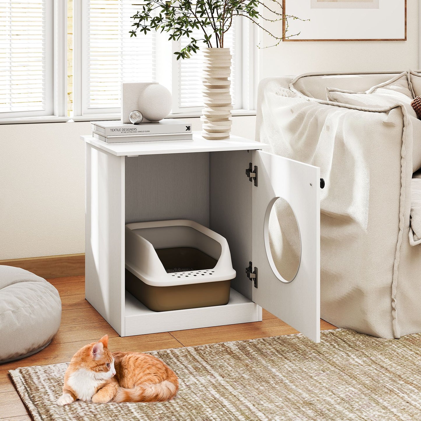 Cat Litter Box Enclosure for Living Room Bedroom