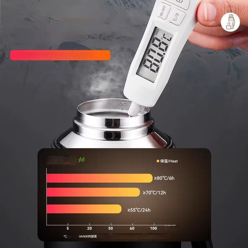 1.2L Large Capacity Kettle Outdoor Camping Thermos Outdoor Travel Coffee Thermos Portable Vacuum Cup