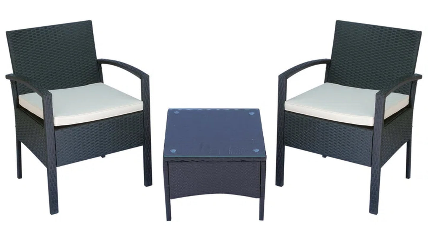 Rossford 2 Seater Rattan Conversation Set
