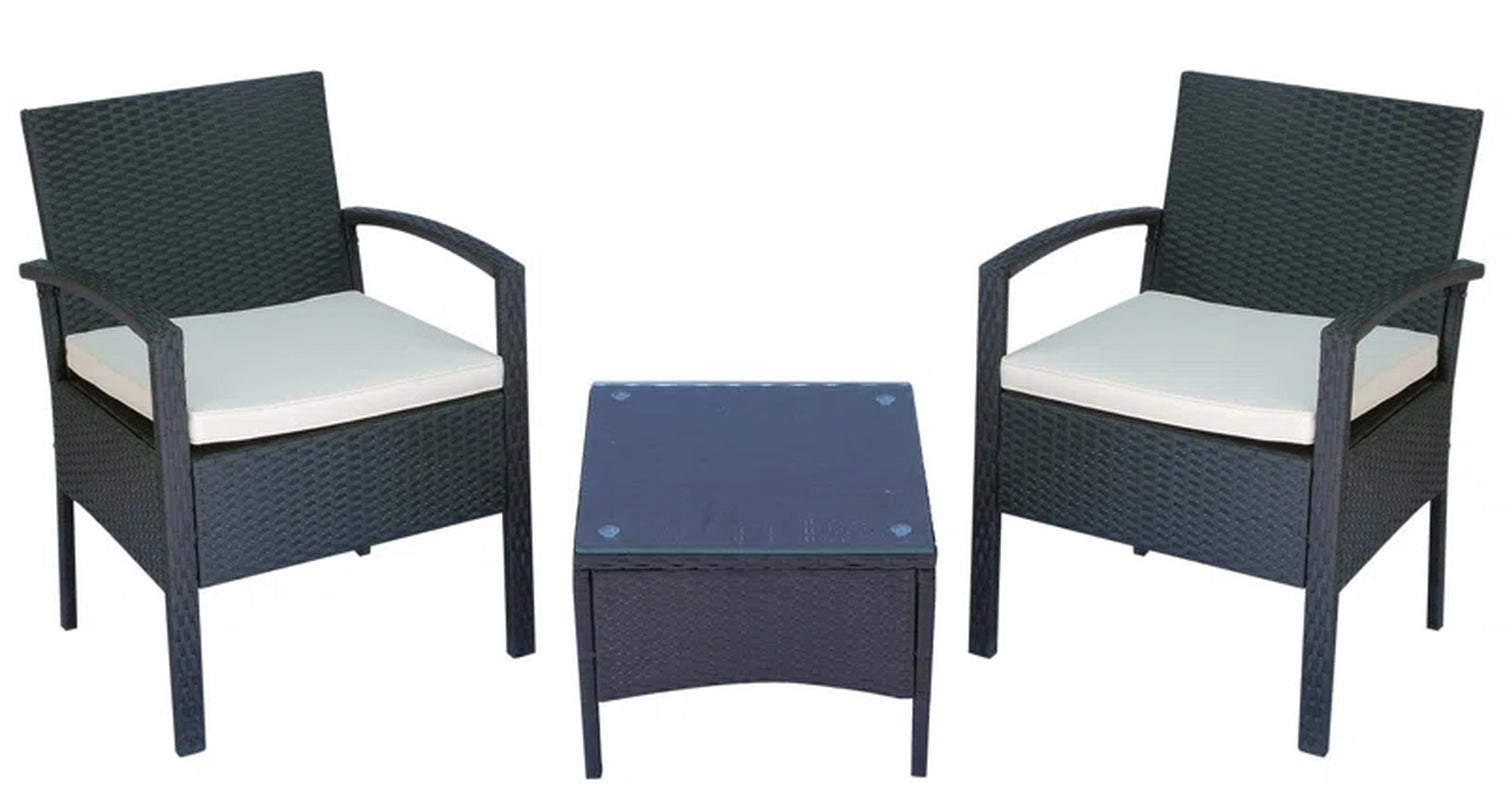 Rossford 2 Seater Rattan Conversation Set