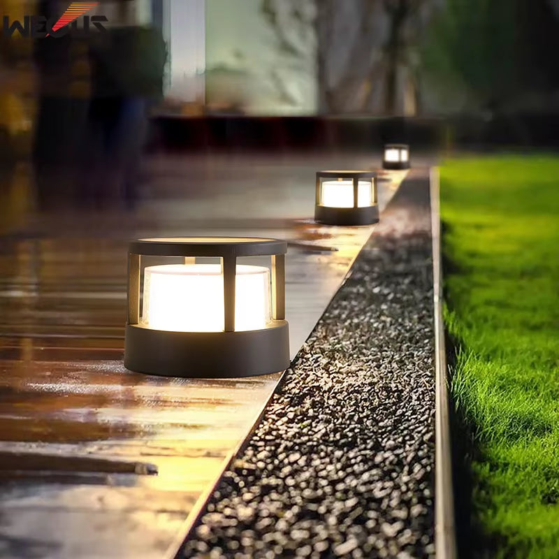 () Nordic Garden Villa Pillar Light, Outdoor Courtyard Wall Light, Outdoor Waterproof Landscape Lawn Light