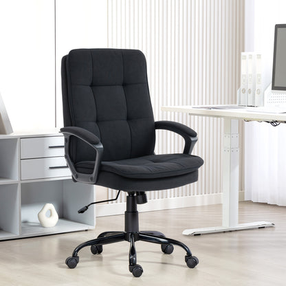 Office Chair with Dual-Layer Padding, Fabric Computer Desk Chair for Home Office