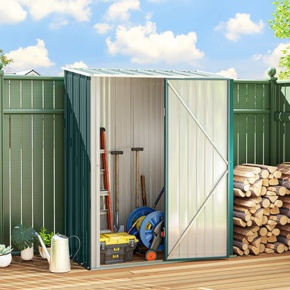 Outdoor Storage Shed Steel Garden Shed W/ Lockable Door for Garden