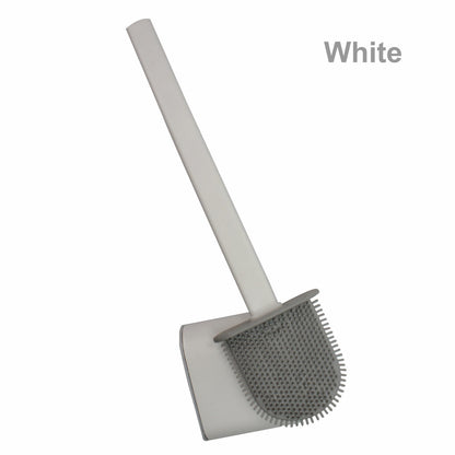 Toilet Brush & Toilet Brush Holdersilicone Soft TPR Cleaning Brush Full Set 2PK