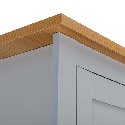 3 Door 2 Drawers Wardrobe with Shelves Storage & Hanging Rail Bedroom Furniture