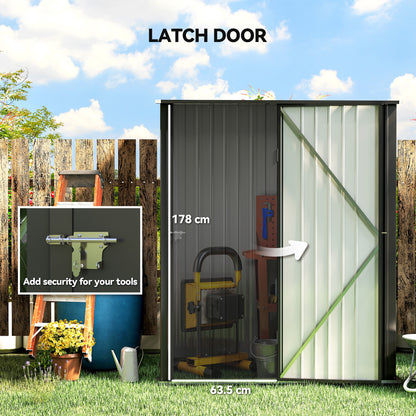 Outdoor Storage Shed Steel Garden Shed W/ Lockable Door for Garden