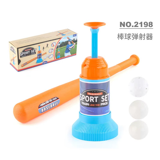 Adjustable Baseball Throwing Machine Combination Set Outdoor Sports Toys Children'S Outdoor Baseball Ejection Sports Toys Juegos