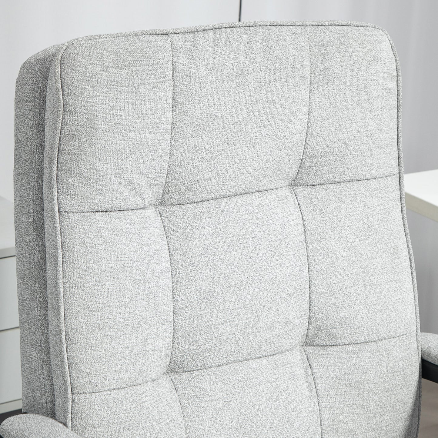 Office Chair with Dual-Layer Padding, Fabric Computer Desk Chair for Home Office