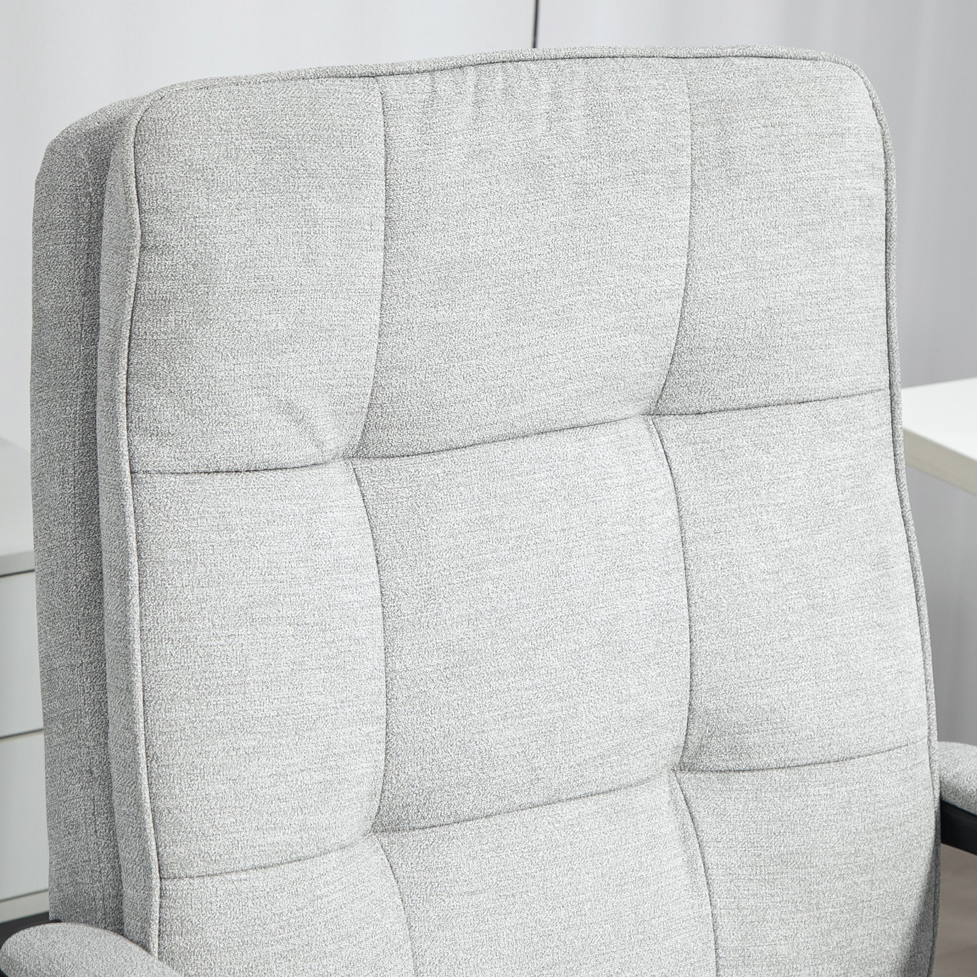 Office Chair with Dual-Layer Padding, Fabric Computer Desk Chair for Home Office