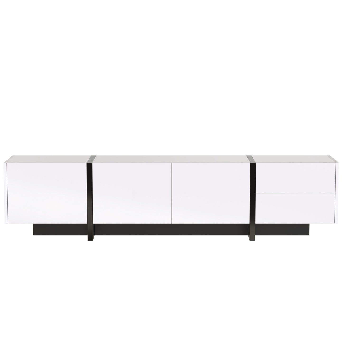 Modern TV Unit Cabinet TV Stand with Storage for Living Room High Gloss Front