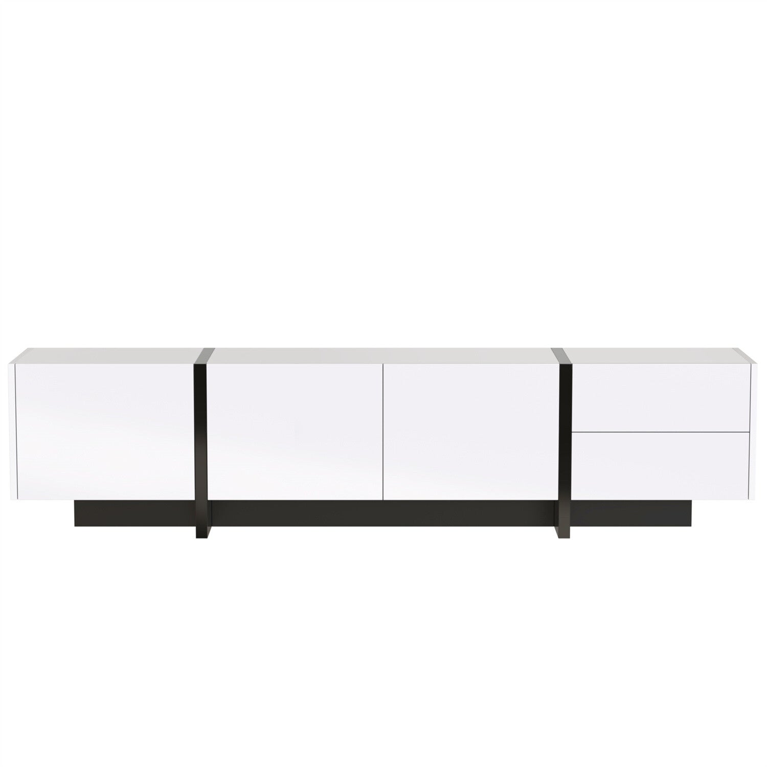 Modern TV Unit Cabinet TV Stand with Storage for Living Room High Gloss Front