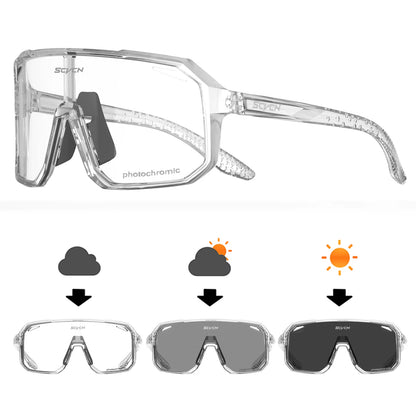 Cycling Glasses Photochromic Sunglasses Men Women Mountain Bike Road Eyewear New Bicycle Riding Outdoor Sports Hiking Goggles