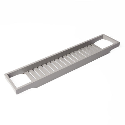 OHS Bamboo Bath Tub Rack Storage Bathroom Caddy Shelf Tray Soap Holder Tidy Unit