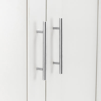 3 Door 2 Drawers Wardrobe with Shelves Storage & Hanging Rail Bedroom Furniture