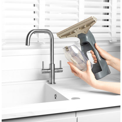 Beldray Cordless Window Vacuum plus Rechargeable with Spray Bottle & Wipe Pad