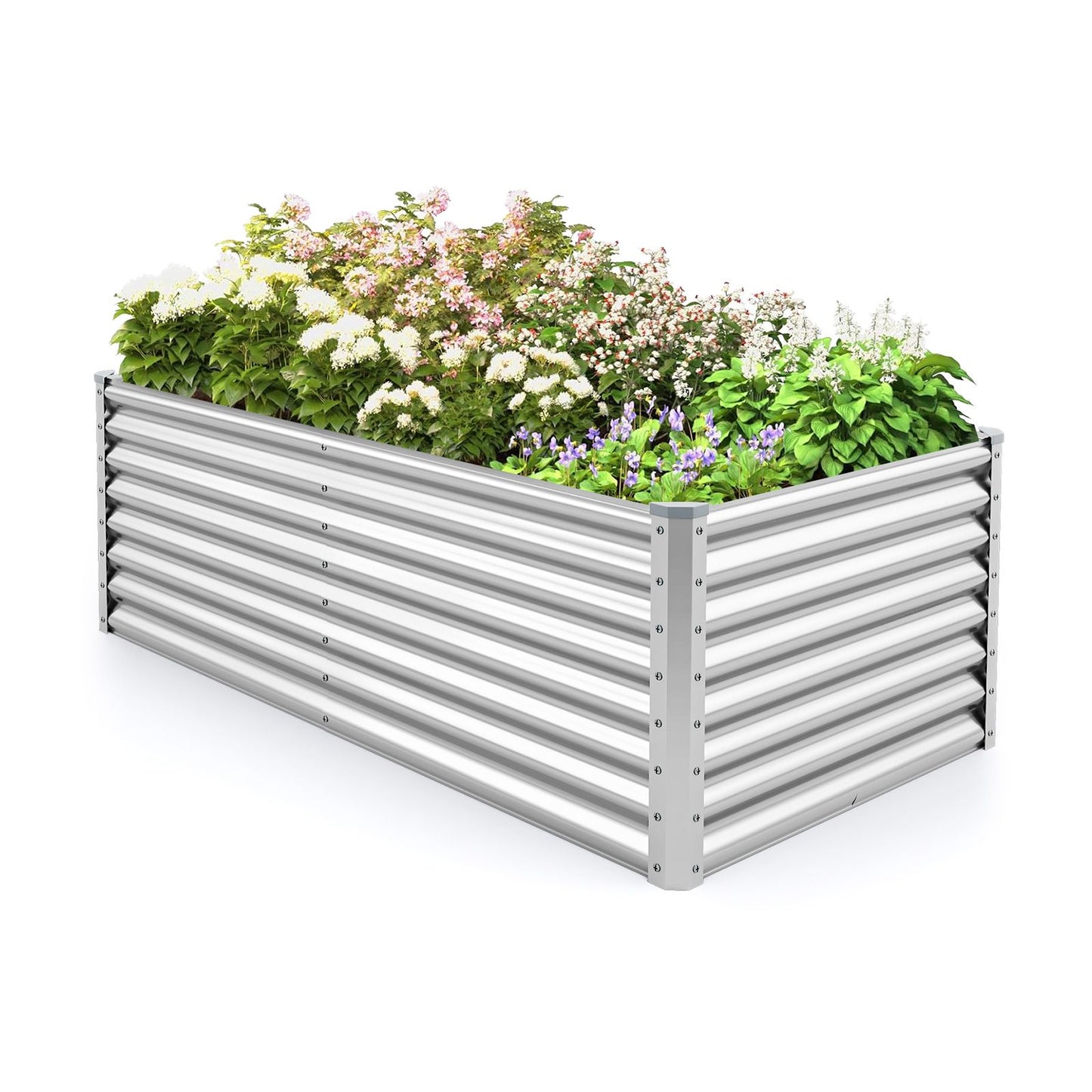 60 Cm Raised Garden Bed Elevated Garden Planter with Open Bottom Design