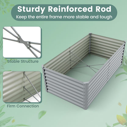 60 Cm Raised Garden Bed Elevated Garden Planter with Open Bottom Design