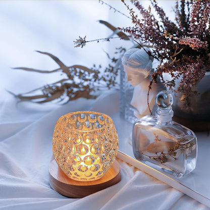 HIYAA LED Flameless Candles, 6 Pack round Crystal Battery Operated Candles Flick