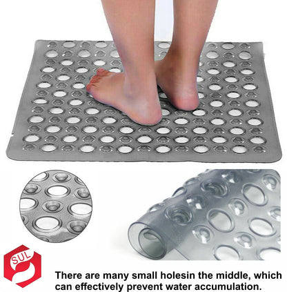 Bath Shower Mat Non Slip PVC Bathroom Rubber anti Slip Suction Square 43 X 43 Cm