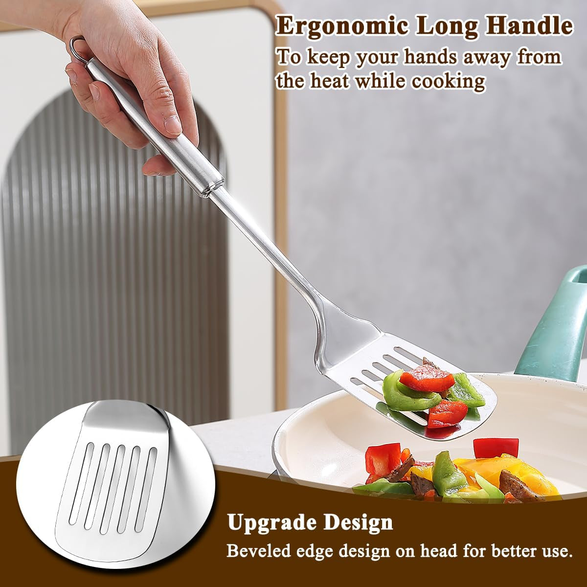 Kitchen Utensils Set 4 Pieces, Stainless Steel Kitchen Utensil Set, Spatula Set for Kitchen Utensils, Kitchen Ladles, Kitchen Gadgets Accessories Essential for Home
