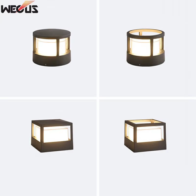 () Nordic Garden Villa Pillar Light, Outdoor Courtyard Wall Light, Outdoor Waterproof Landscape Lawn Light