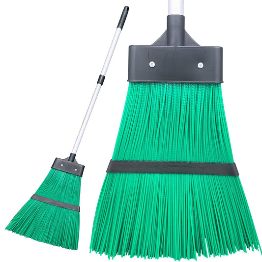 Stiff Garden Broom with Handle Outdoor Sweeping Hard Brush Garden Yard Sweeper