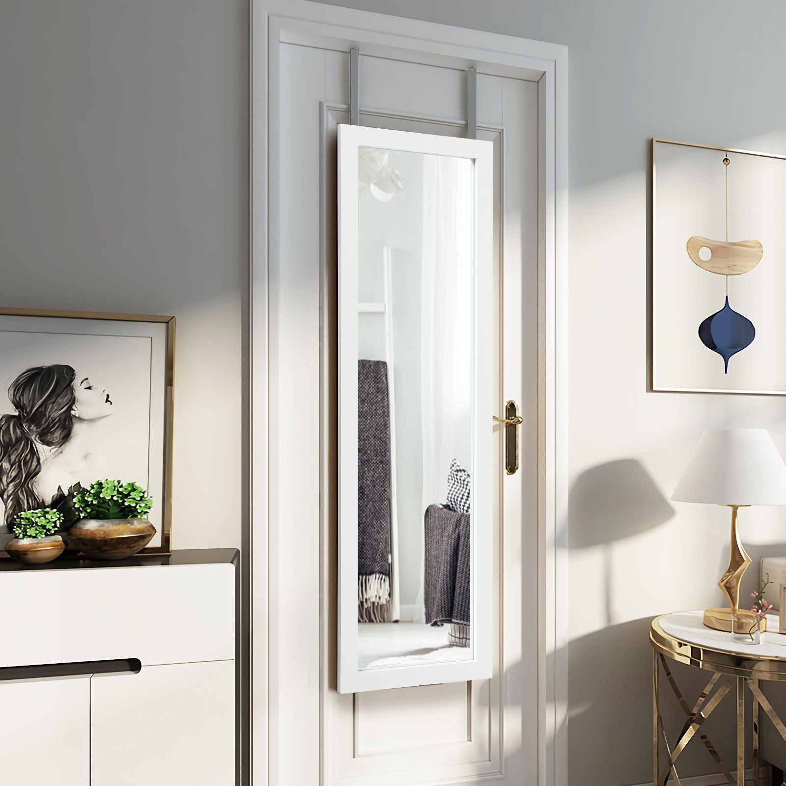 Full Body Mirror Wall Mounted Dressing Mirror for Bedroom