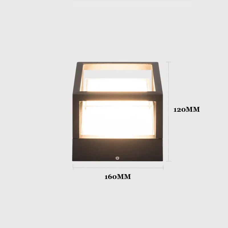 () Nordic Garden Villa Pillar Light, Outdoor Courtyard Wall Light, Outdoor Waterproof Landscape Lawn Light