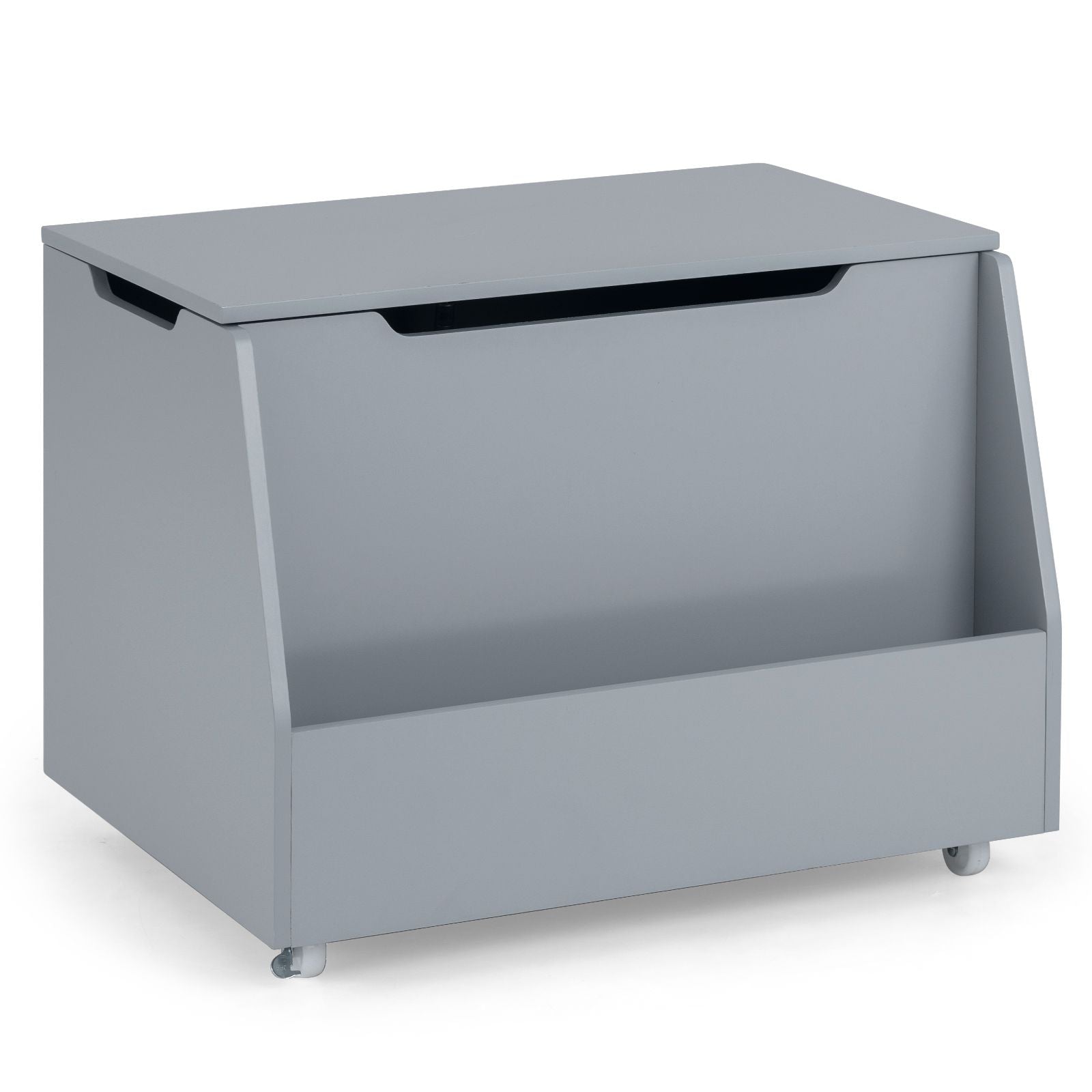 Mobile Toy Storage Organizer with Bookshelf and Wheels for Playroom Bedroom