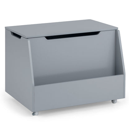 Mobile Toy Storage Organizer with Bookshelf and Wheels for Playroom Bedroom