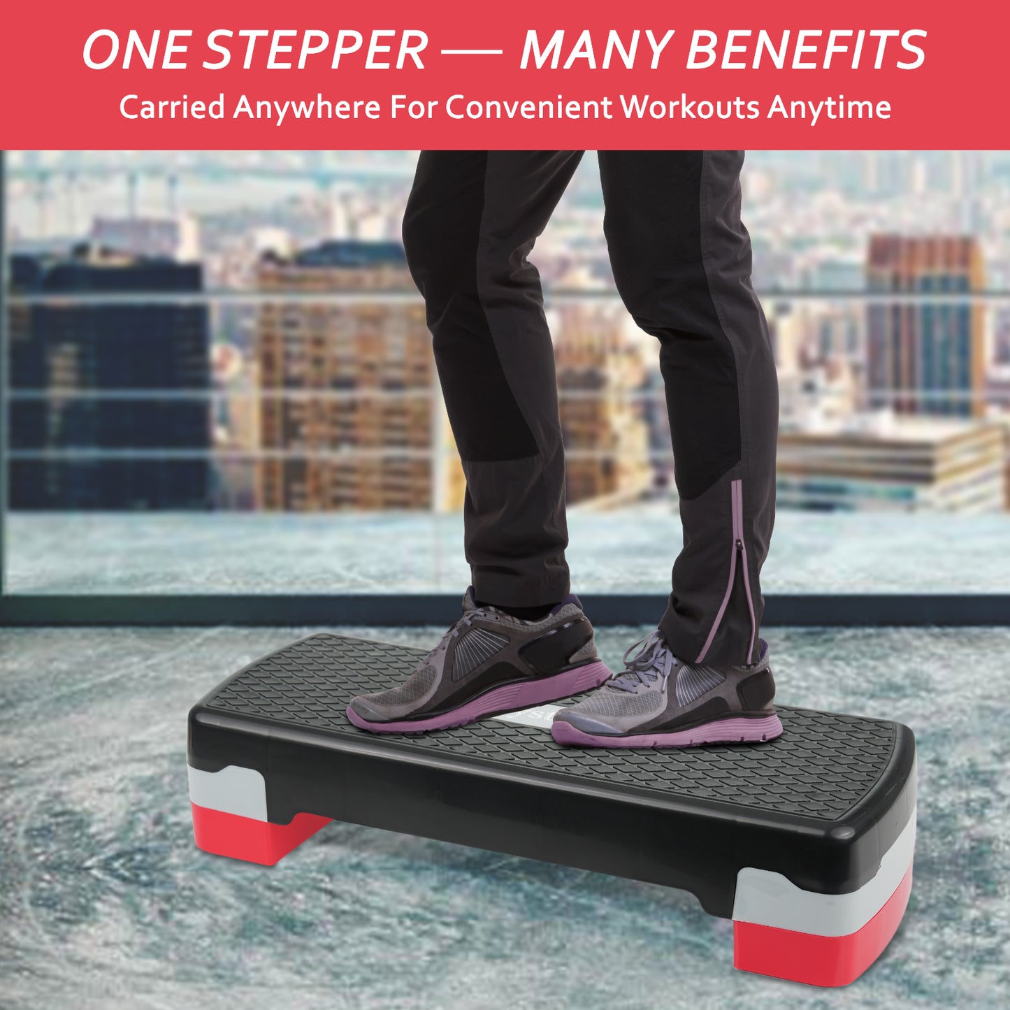 Aerobic Stepper Yoga Step Board Gym Fitness Exercise Cardio Adjustable Blocks