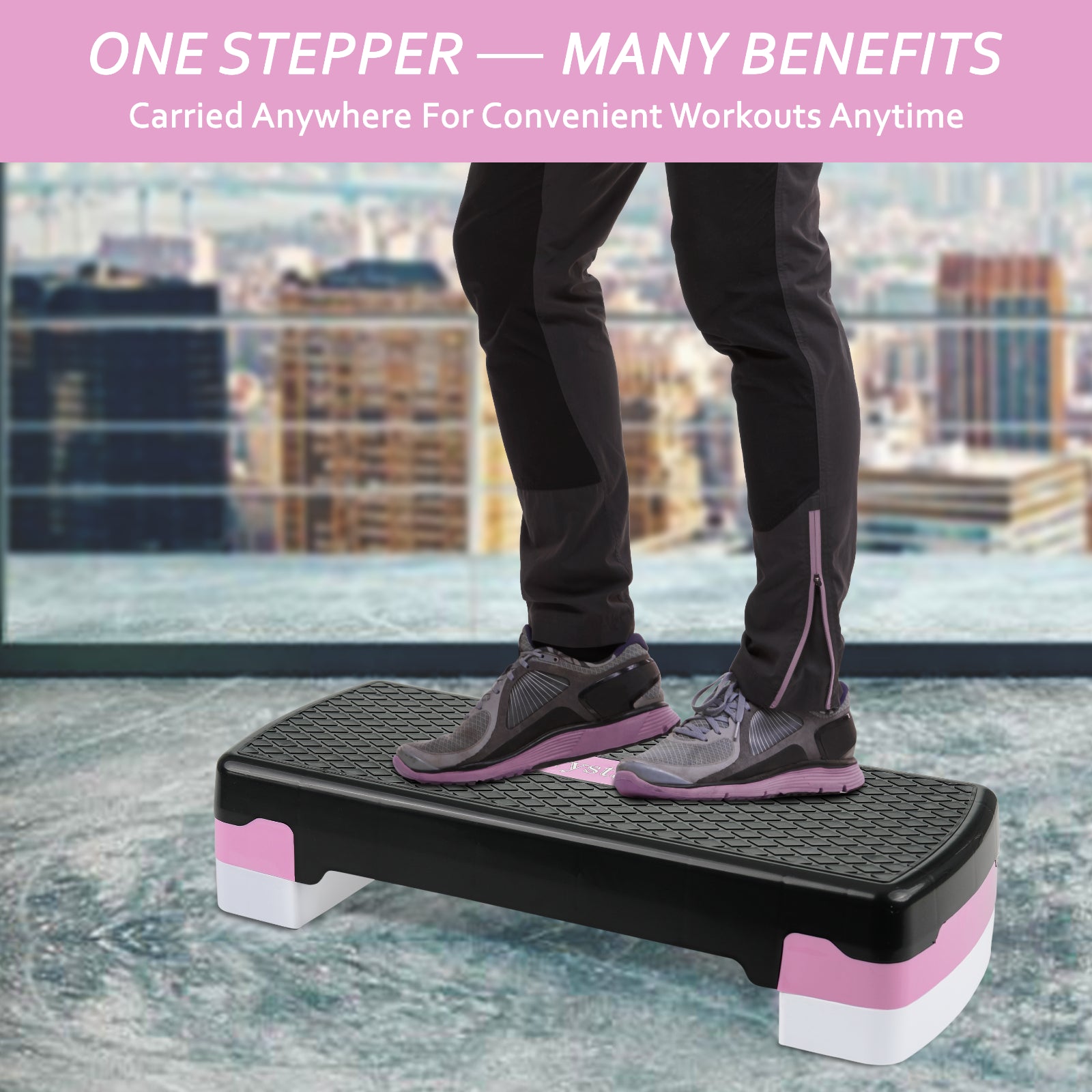 Aerobic Stepper Yoga Step Board Gym Fitness Exercise Cardio Adjustable Blocks