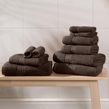 Luxury Soft 10 Piece 100% Cotton Towel Bale Set Face Hand Bath Bathroom Towels