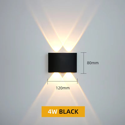 Aluminum LED Wall Lamp Waterproof IP65 Outdoor Garden Lights 8W 12W Interior Wall Light for Bedroom Living Room Stairs Lighting
