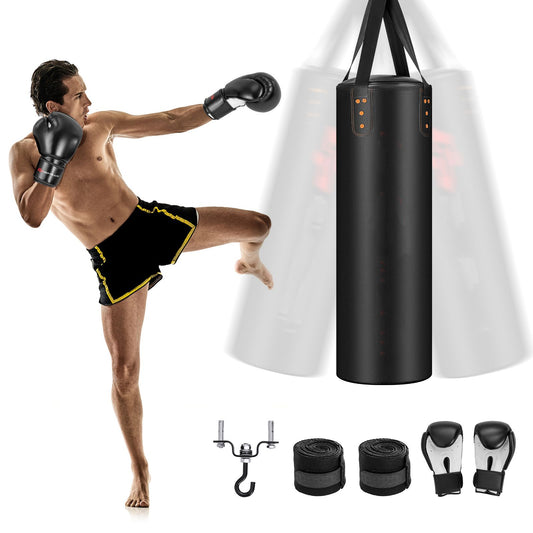 4-In-1 Hanging Boxing Bag Set with 12OZ Boxing Gloves