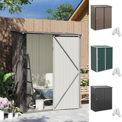 Outdoor Storage Shed Steel Garden Shed W/ Lockable Door for Garden