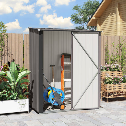 Outdoor Storage Shed Steel Garden Shed W/ Lockable Door for Garden