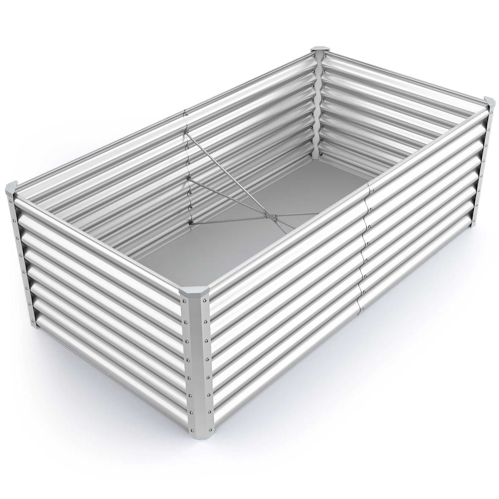 60 Cm Raised Garden Bed Elevated Garden Planter with Open Bottom Design