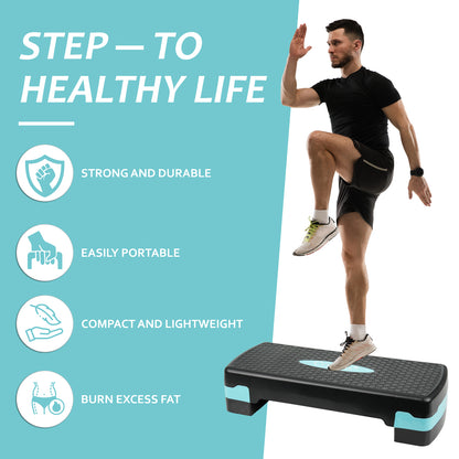 Aerobic Stepper Yoga Step Board Gym Fitness Exercise Cardio Adjustable Blocks